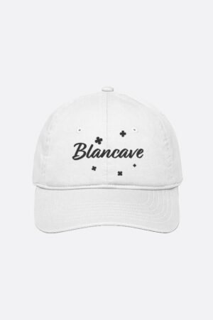 Badge Embroidered Cap In White